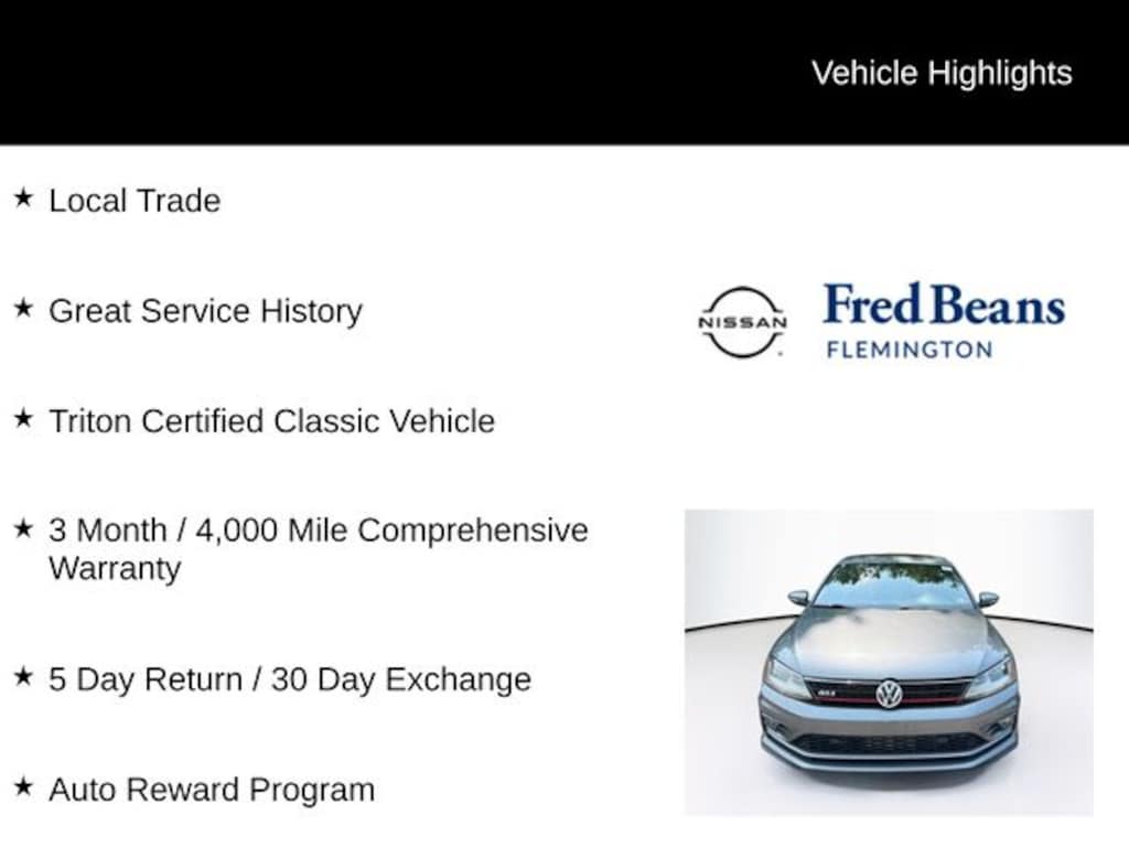 Certified 2017 Volkswagen Jetta GLI Sedan