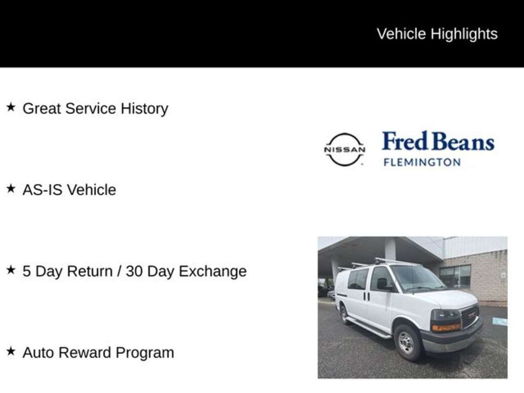 Used 2021 GMC Savana 2500 Work Van Van Cargo Van