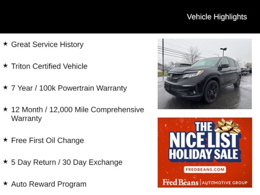 Certified 2022 Honda Pilot Special Edition SUV