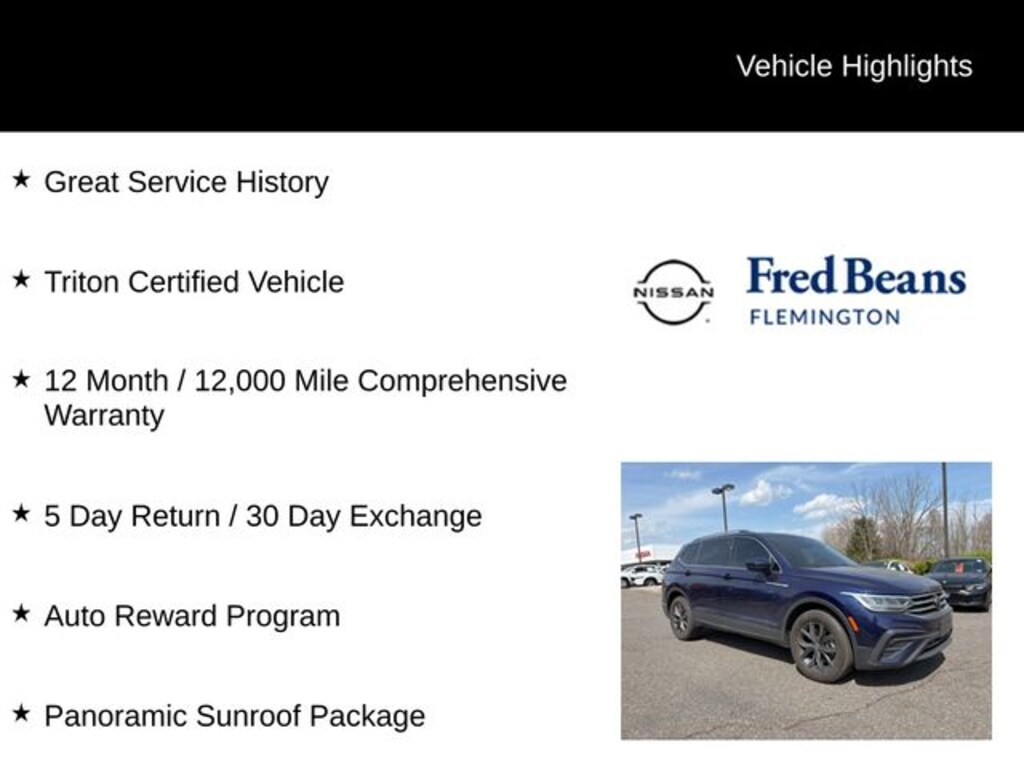 Certified 2022 Volkswagen Tiguan 2.0T SE SUV