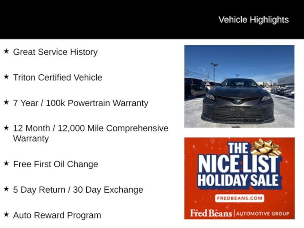 Certified 2023 Toyota Camry LE Sedan