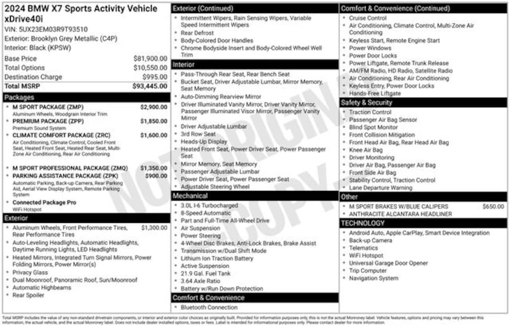 Used 2024 BMW X7 xDrive40i SUV