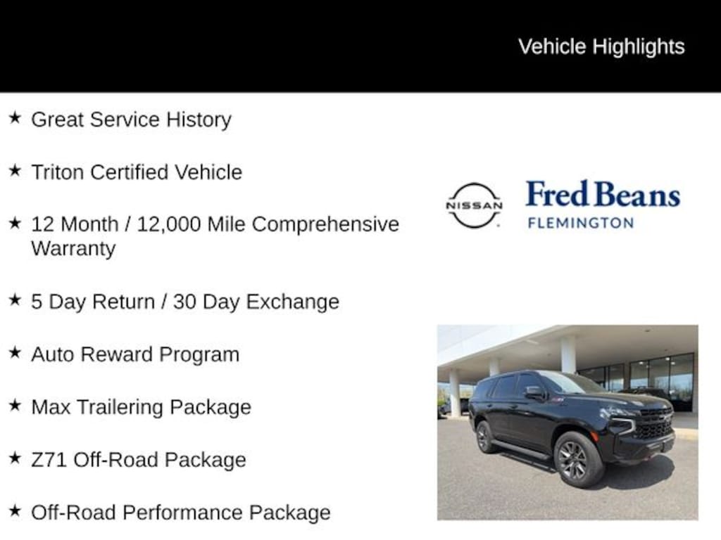 Certified 2023 Chevrolet Tahoe Z71 SUV