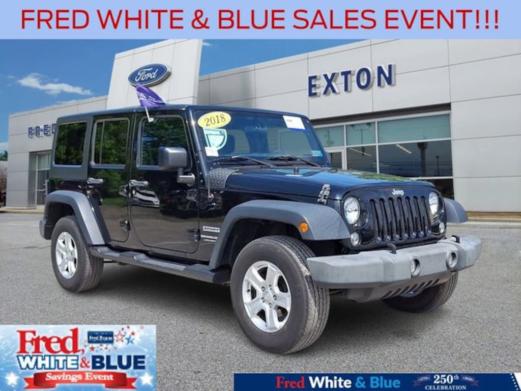 Certified 2018 Jeep Wrangler JK Unlimited Sport SUV