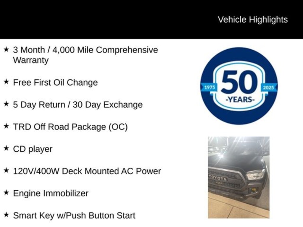 Used 2019 Toyota Tacoma TRD Off-Road Truck Double Cab