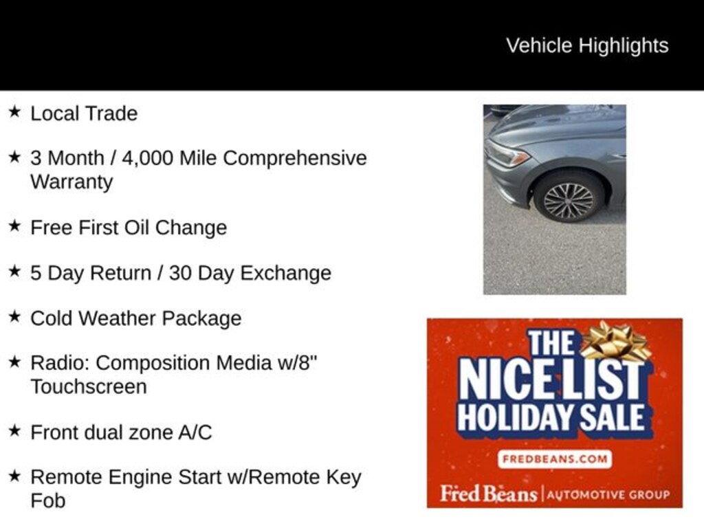 Used 2019 Volkswagen Jetta SEL Sedan