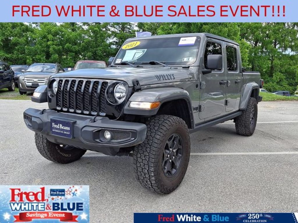 Certified 2021 Jeep Gladiator Willys Truck Crew Cab