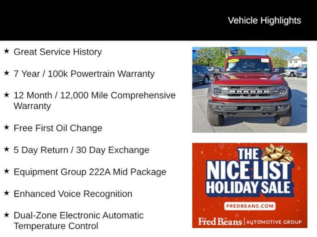 Certified 2022 Ford Bronco Big Bend SUV