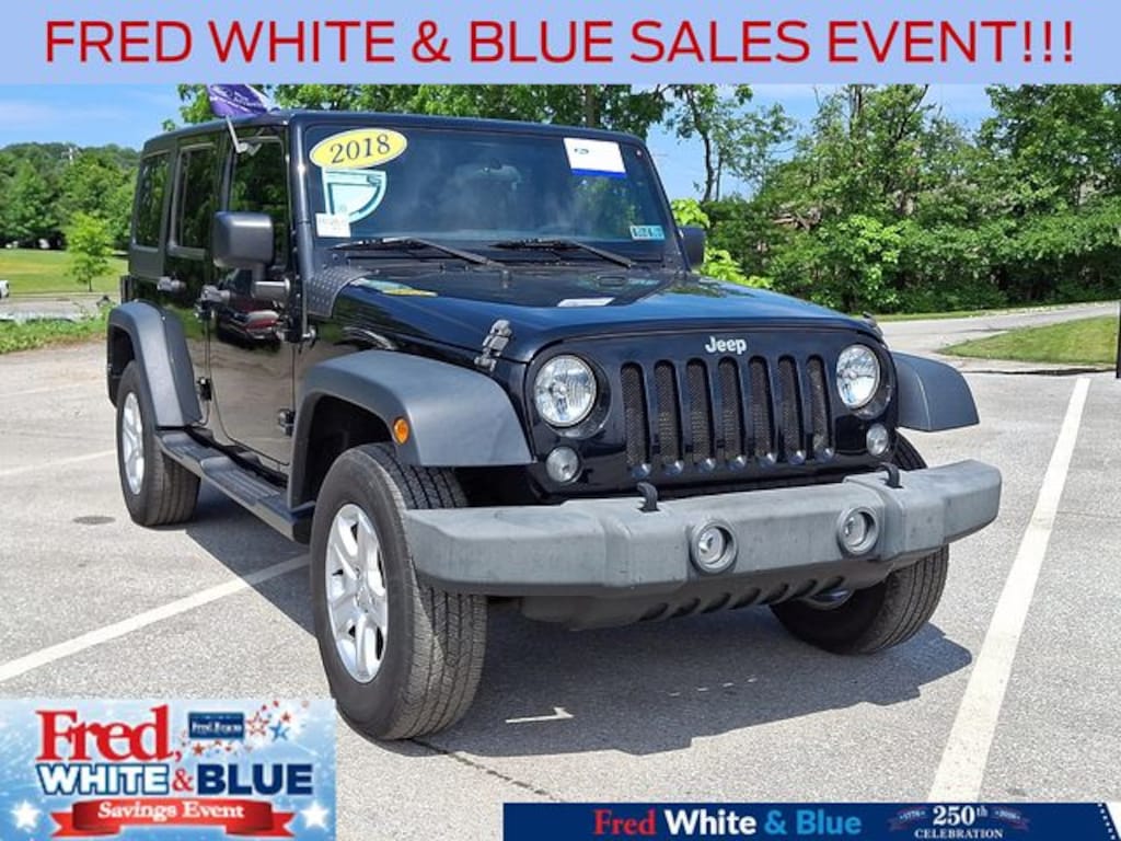 Certified 2018 Jeep Wrangler JK Unlimited Sport SUV