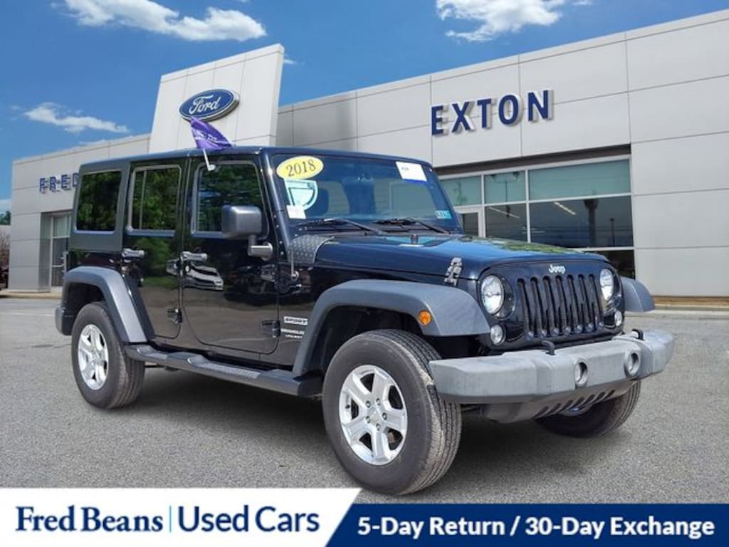 Certified 2018 Jeep Wrangler JK Unlimited Sport SUV