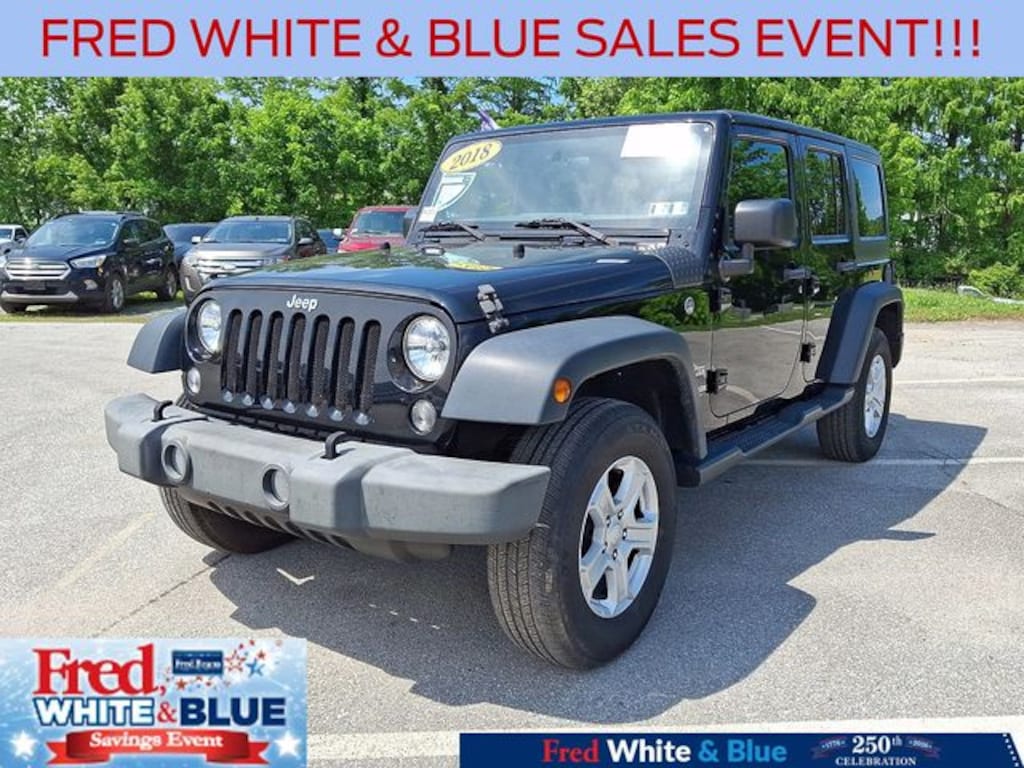 Certified 2018 Jeep Wrangler JK Unlimited Sport SUV