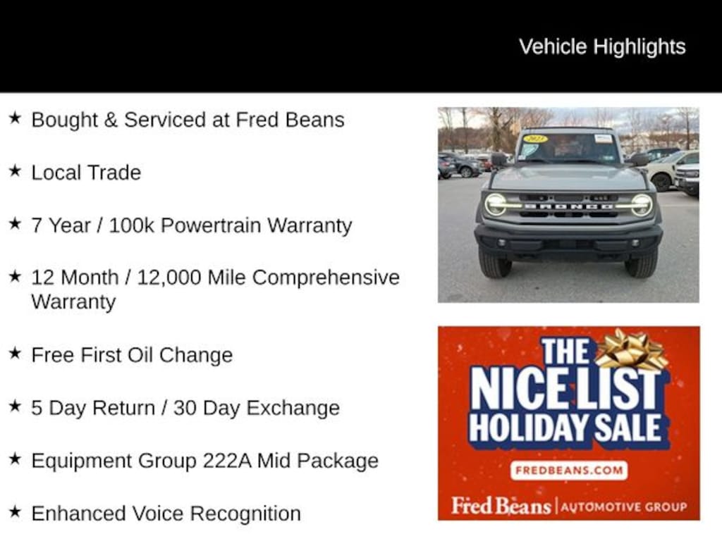 Certified 2023 Ford Bronco Big Bend SUV
