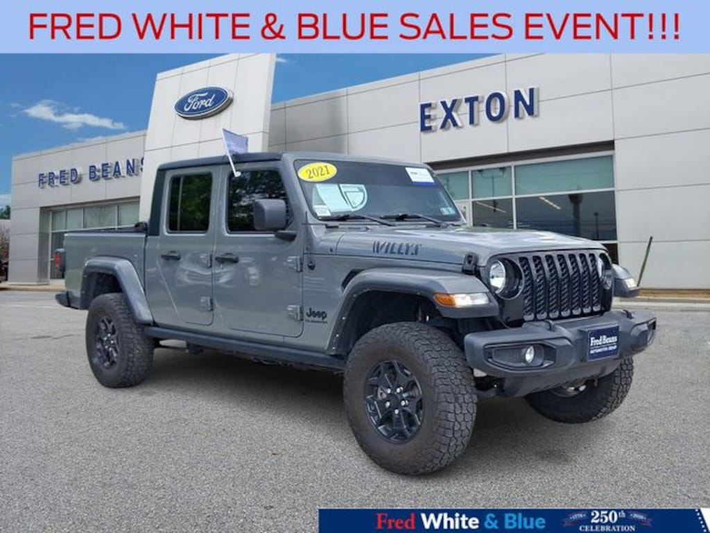 Certified 2021 Jeep Gladiator Willys Truck Crew Cab