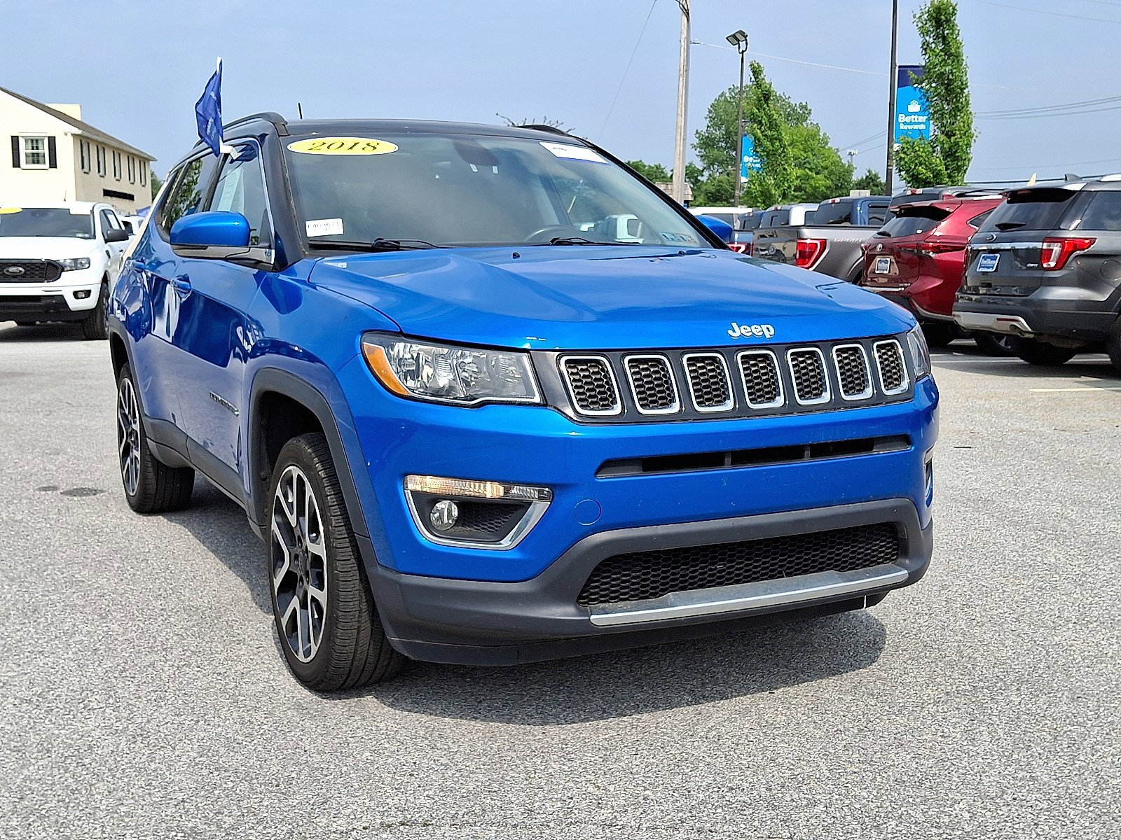 Certified 2018 Jeep Compass Limited with VIN 3C4NJDCB2JT143415 for sale in Exton, PA