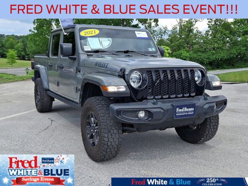 Certified 2021 Jeep Gladiator Willys Truck Crew Cab