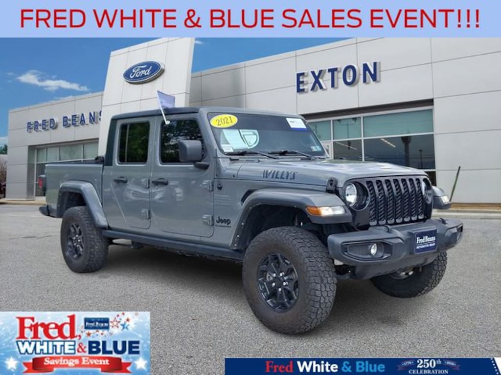 Certified 2021 Jeep Gladiator Willys Truck Crew Cab