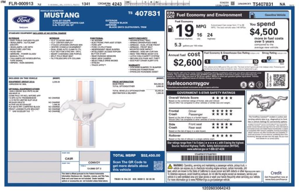 New 2026 Ford Mustang GT CAR