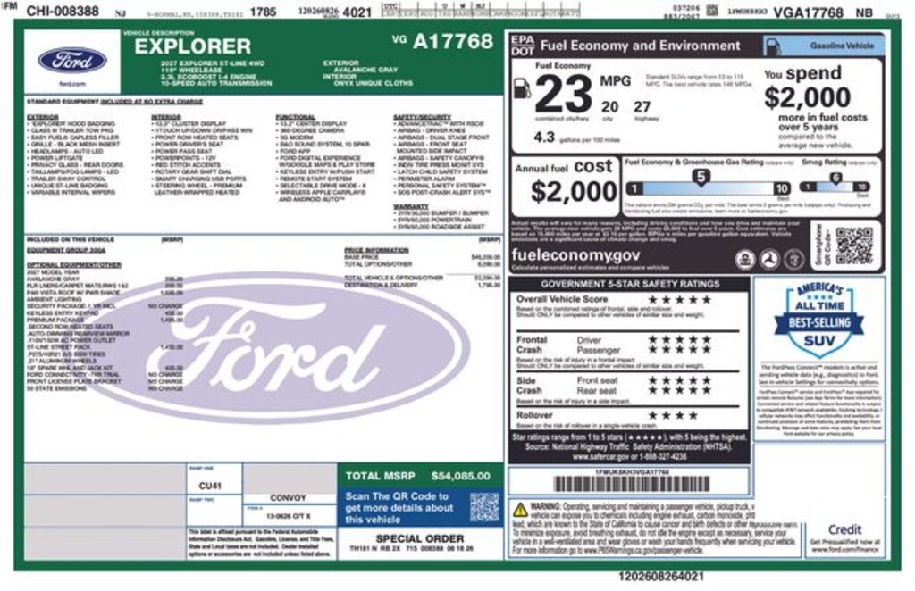 New 2027 Ford Explorer ST-Line