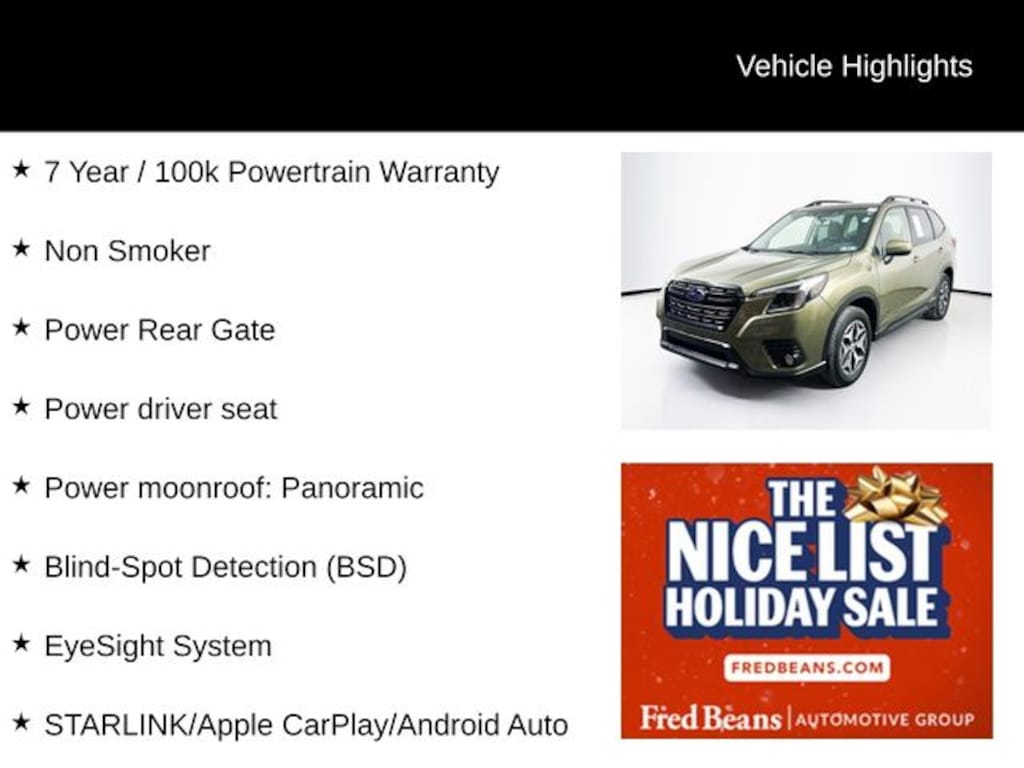 Certified 2023 Subaru Forester Premium SUV