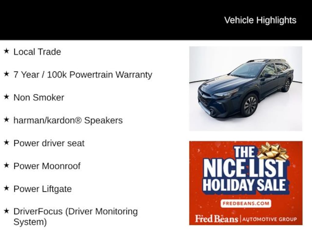 Certified 2023 Subaru Outback Limited SUV