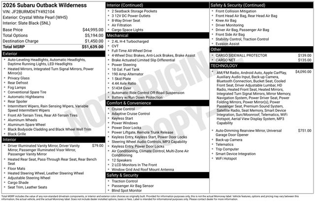 2026 Subaru Outback Wilderness - Photo 11