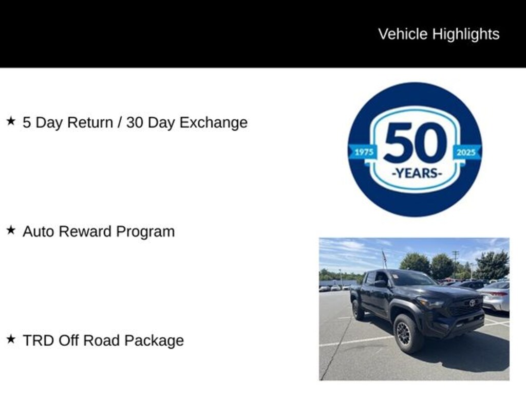 Used 2025 Toyota Tacoma TRD Off Road Truck Double Cab