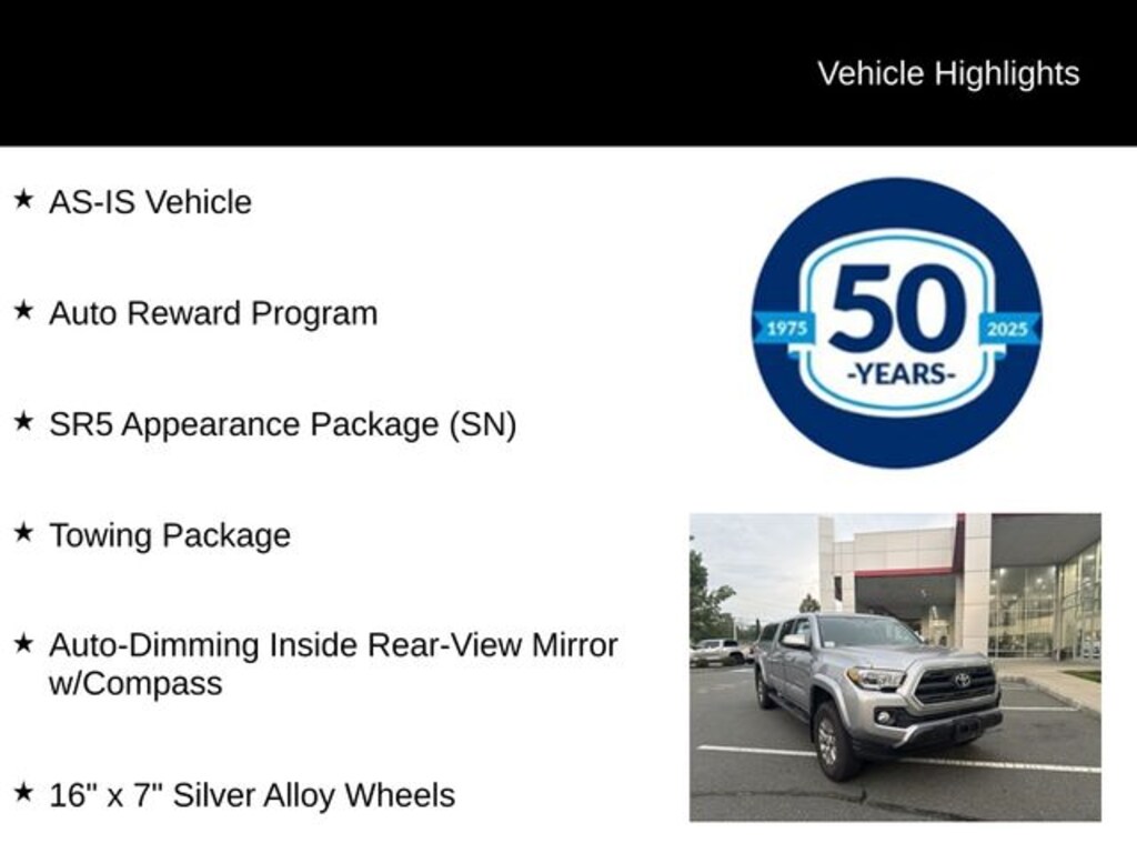 Used 2016 Toyota Tacoma SR5 V6 Truck Double Cab