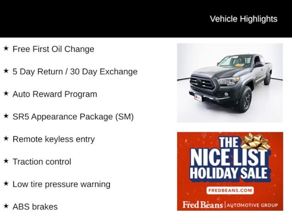 Certified 2022 Toyota Tacoma Truck Access Cab