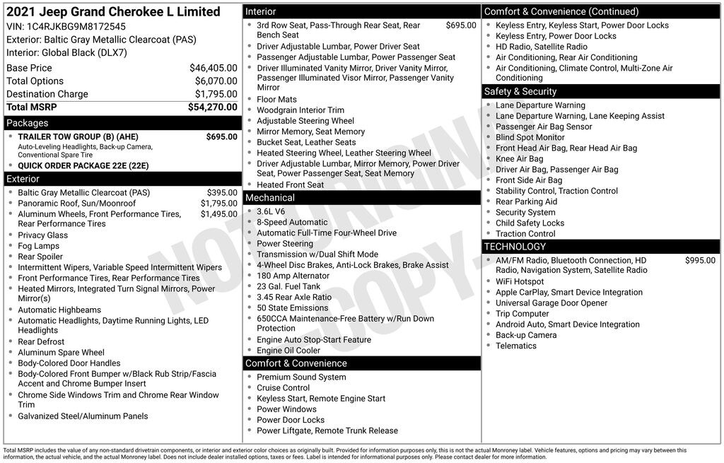 Used 2021 Jeep Grand Cherokee L Limited SUV