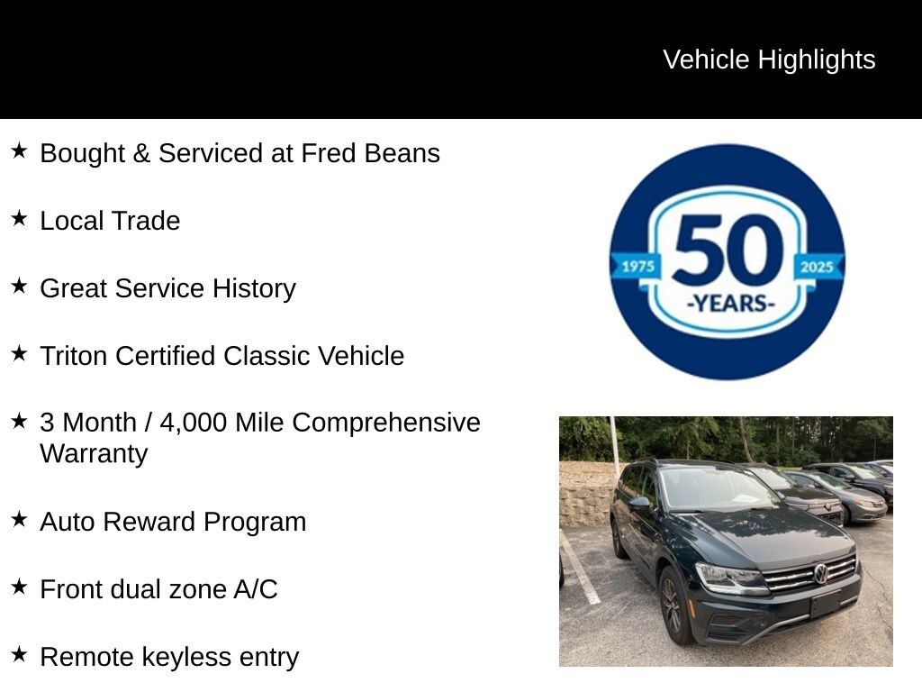 Used 2019 Volkswagen Tiguan 2.0T SUV