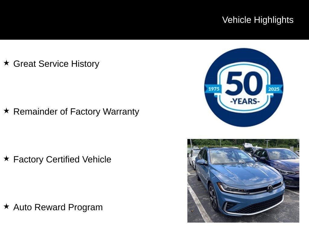 Certified 2025 Volkswagen Jetta 1.5T SEL Sedan