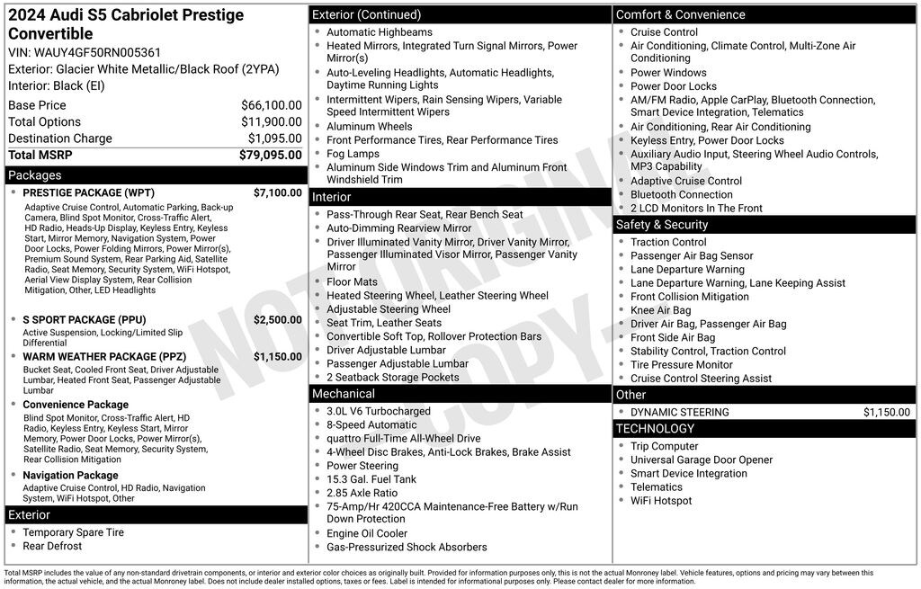 Used 2024 Audi S5 3.0T Premium Cabriolet