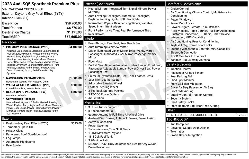 Used 2023 Audi SQ5 Sportback 3.0T Premium SUV