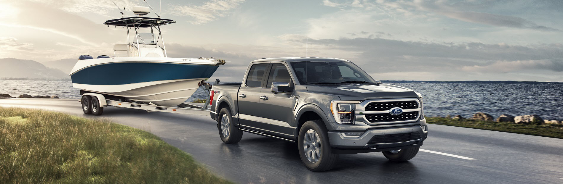 2021 Ford F-150 Towing a Boat
