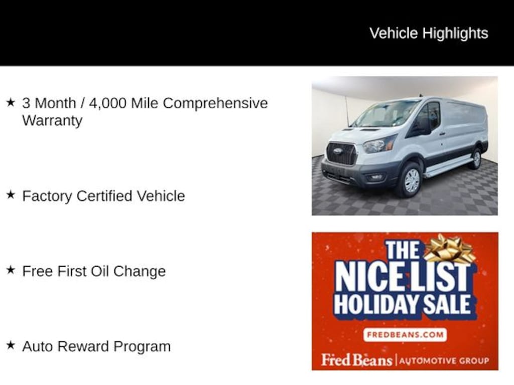 Certified 2023 Ford Transit-250 Base Van Low Roof Van
