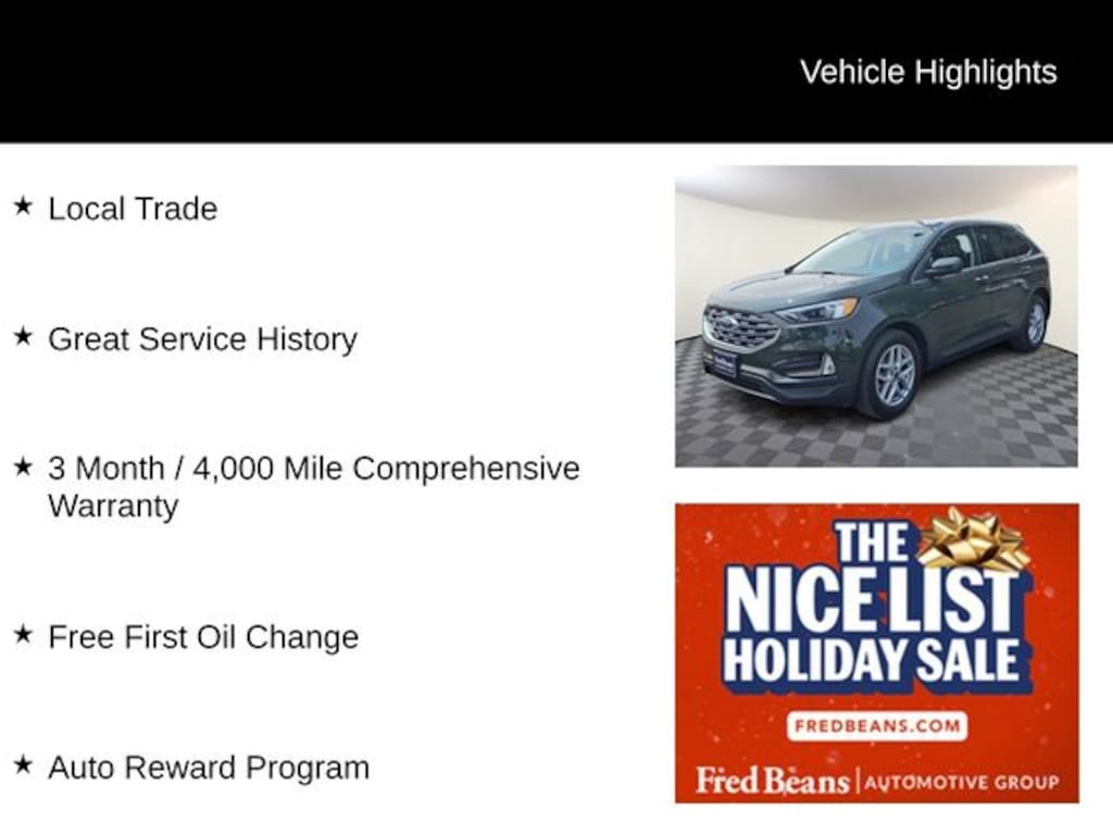 Certified 2022 Ford Edge SEL SUV
