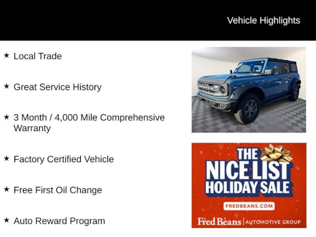 Certified 2021 Ford Bronco Big Bend SUV