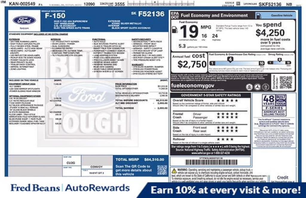 New 2025 Ford F-150 XLT Truck SuperCrew Cab