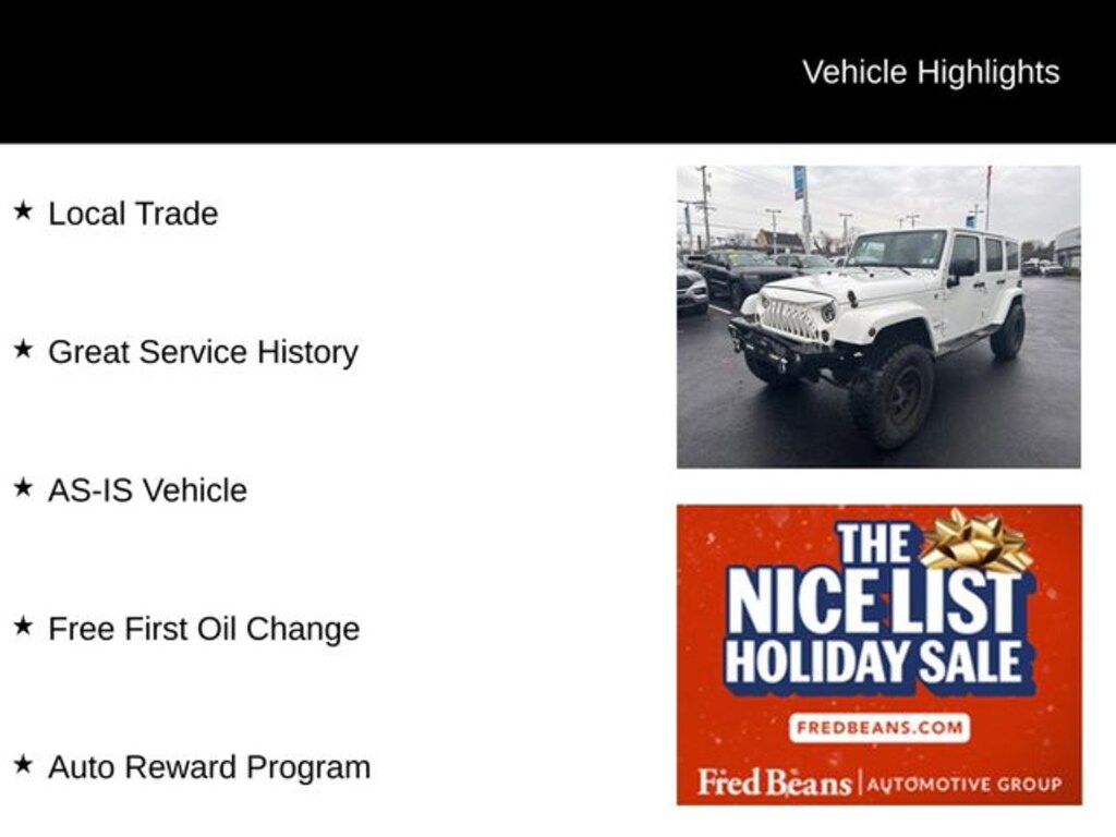 Used 2013 Jeep Wrangler Unlimited Sahara SUV