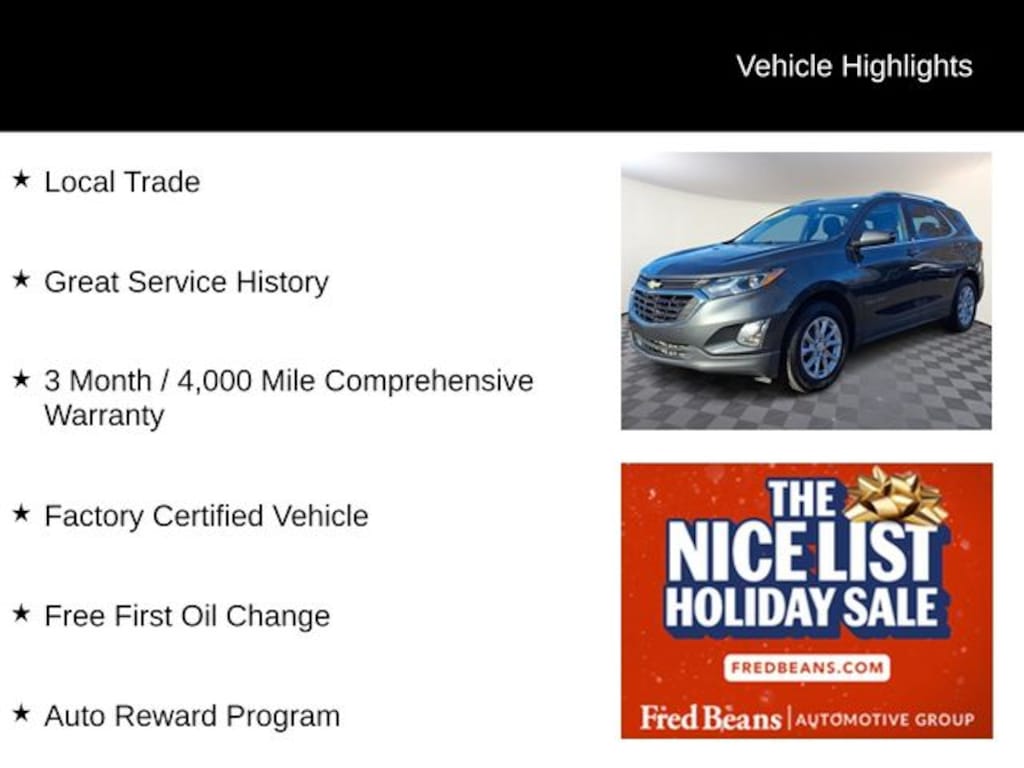 Certified 2019 Chevrolet Equinox LT SUV