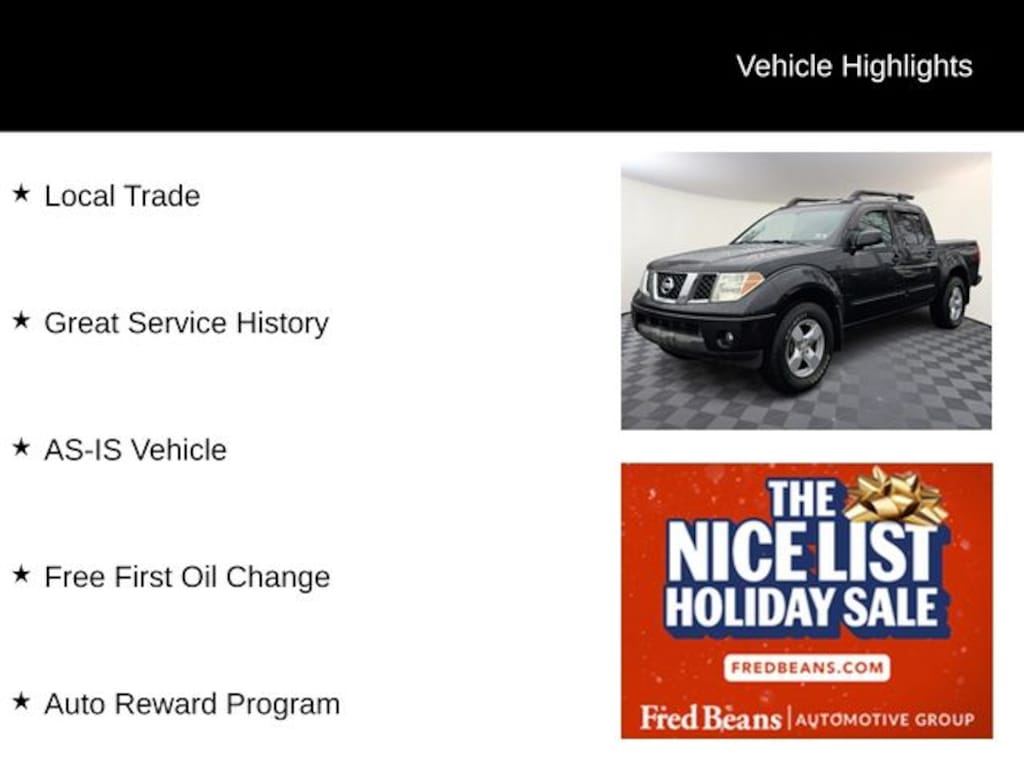 Used 2006 Nissan Frontier LE Truck Crew Cab