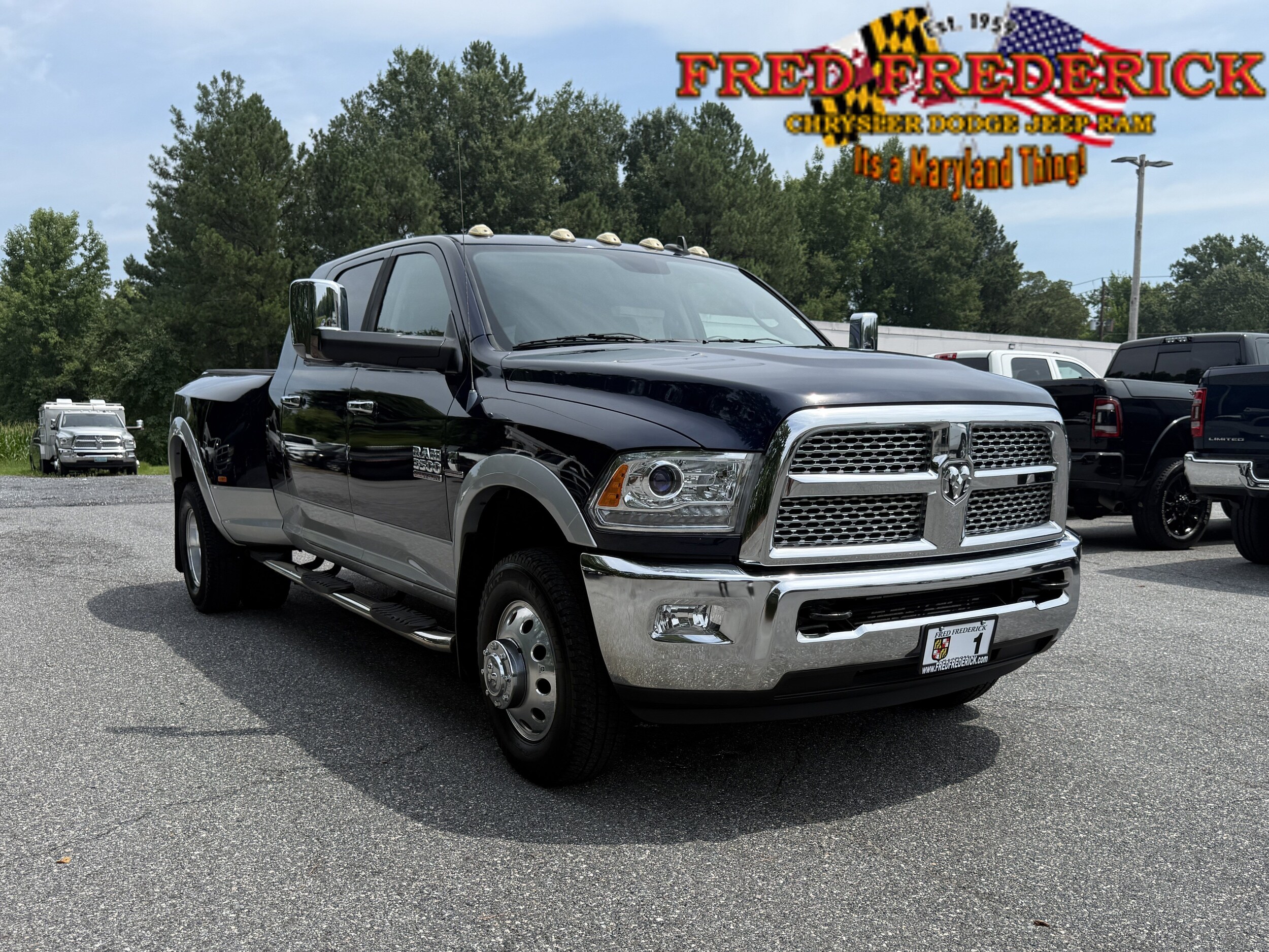 True Blue Pearlcoat 2013 RAM 3500 Pickup Truck Four-Wheel Drive Automatic