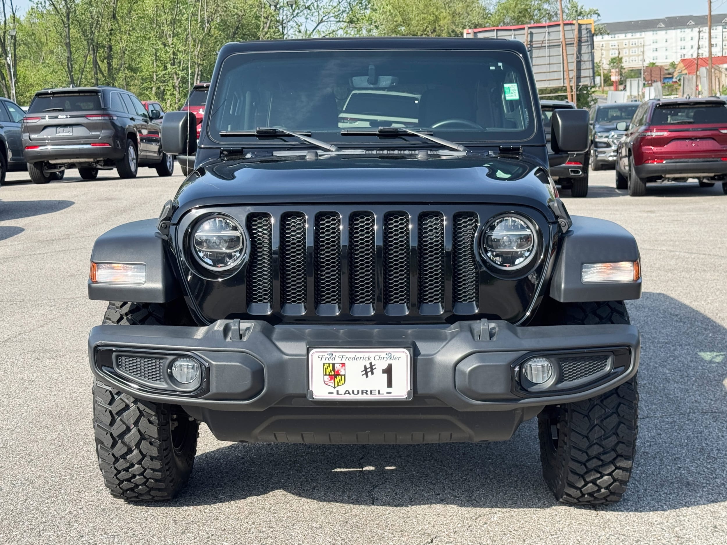 Used 2021 Jeep Wrangler Unlimited Willys with VIN 1C4HJXDM2MW552298 for sale in Laurel, MD
