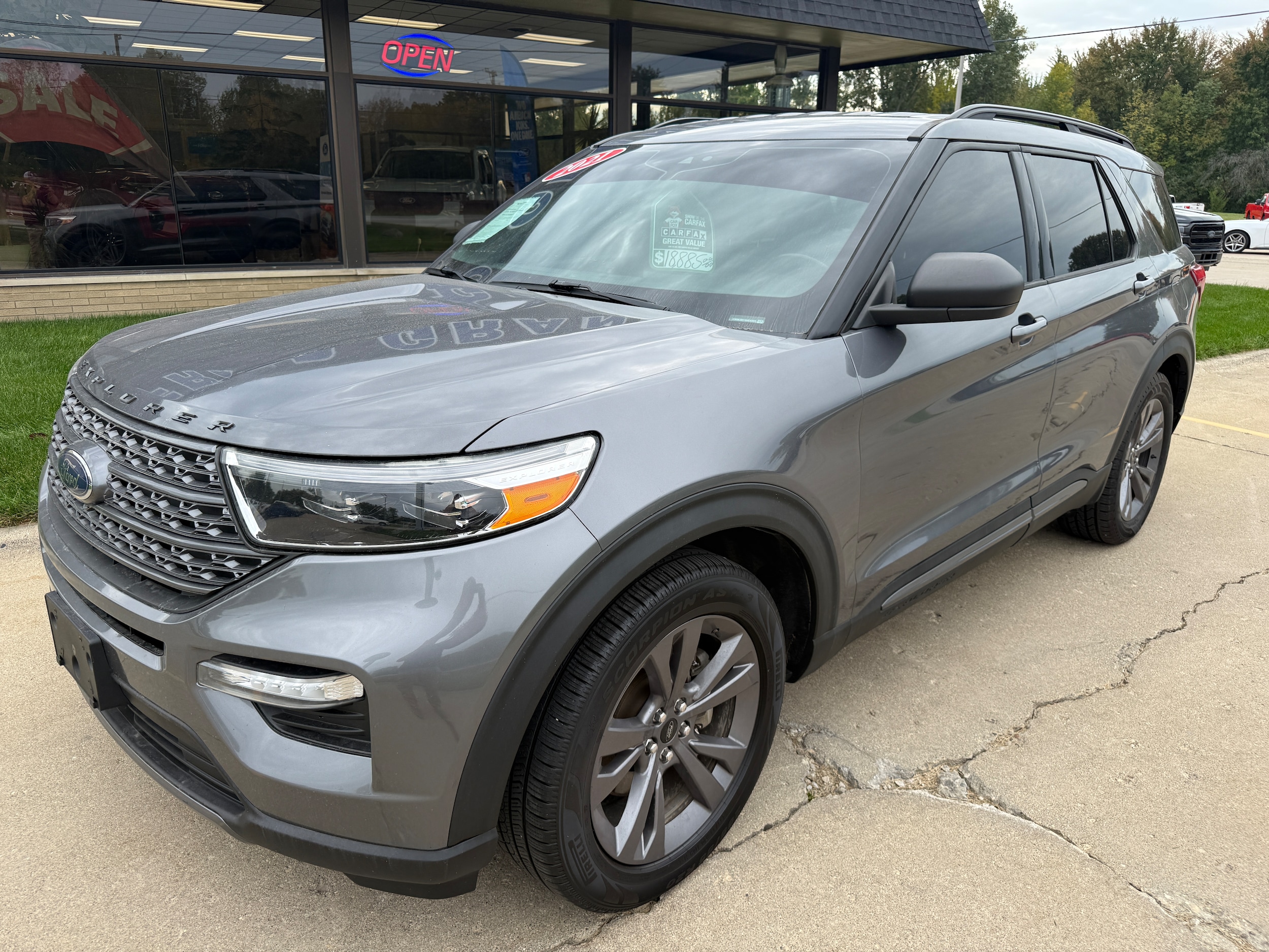 Used 2021 Ford Explorer XLT with VIN 1FMSK7DH1MGC42929 for sale in Casco, MI