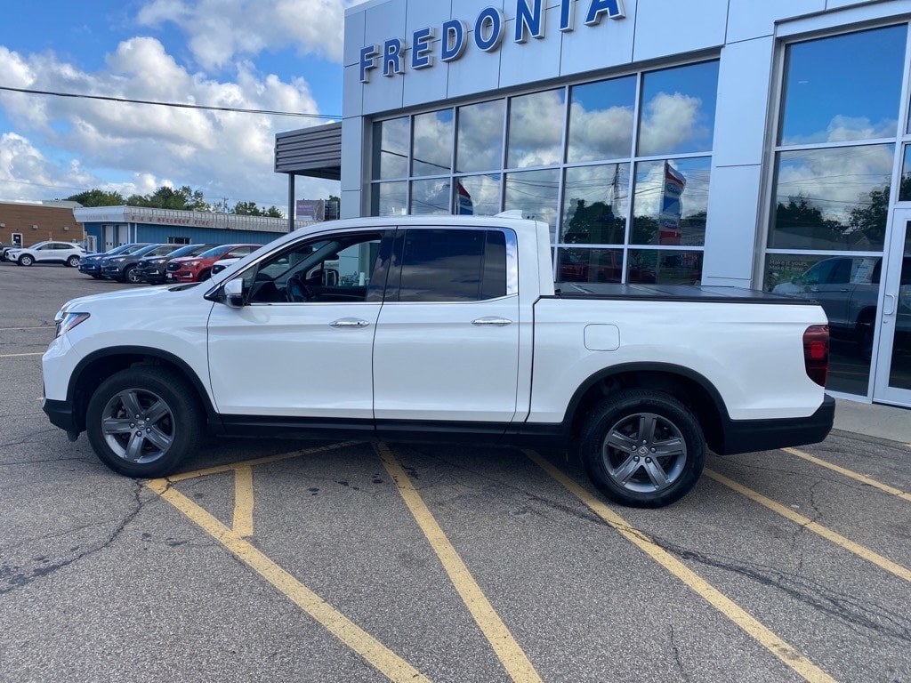 Used 2021 Honda Ridgeline RTL-E with VIN 5FPYK3F7XMB002114 for sale in Fredonia, NY