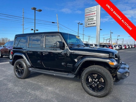 Featured Used 2022 Jeep Wrangler Unlimited Sahara SUV for sale in Bluffton, IN