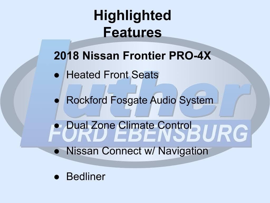 Used 2018 Nissan Frontier PRO-4X Truck Crew Cab
