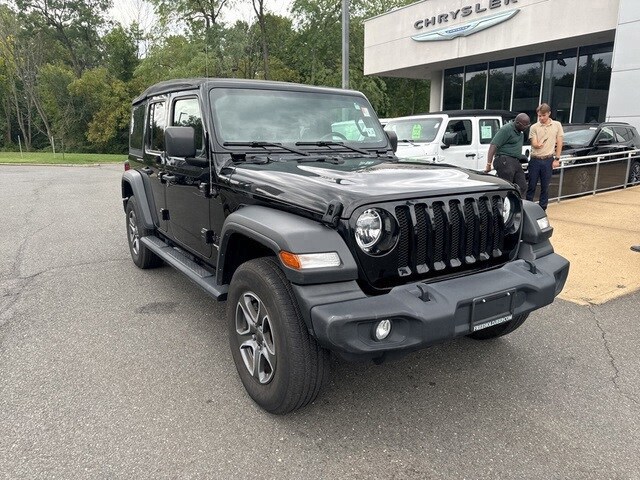 Used 2021 Jeep Wrangler Unlimited Sport S with VIN 1C4HJXDN7MW760038 for sale in Freehold, NJ