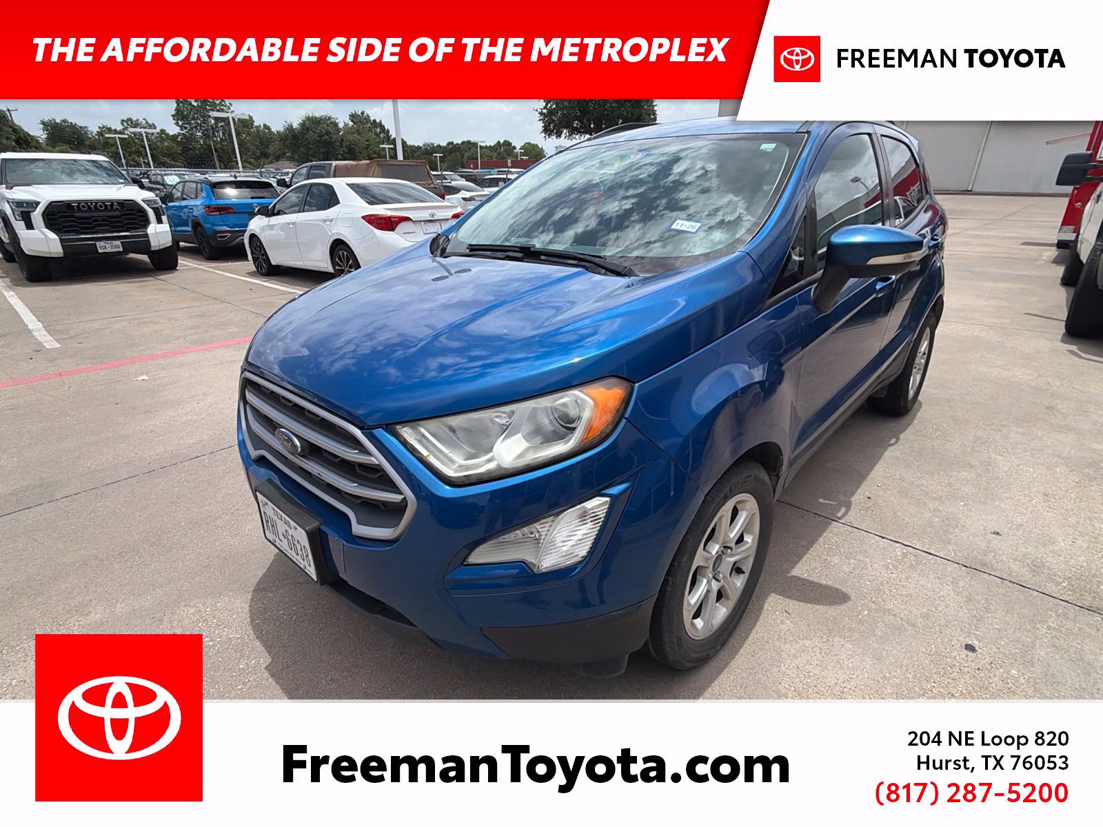 Used 2018 Ford Ecosport SE with VIN MAJ3P1TE5JC196075 for sale in Hurst, TX
