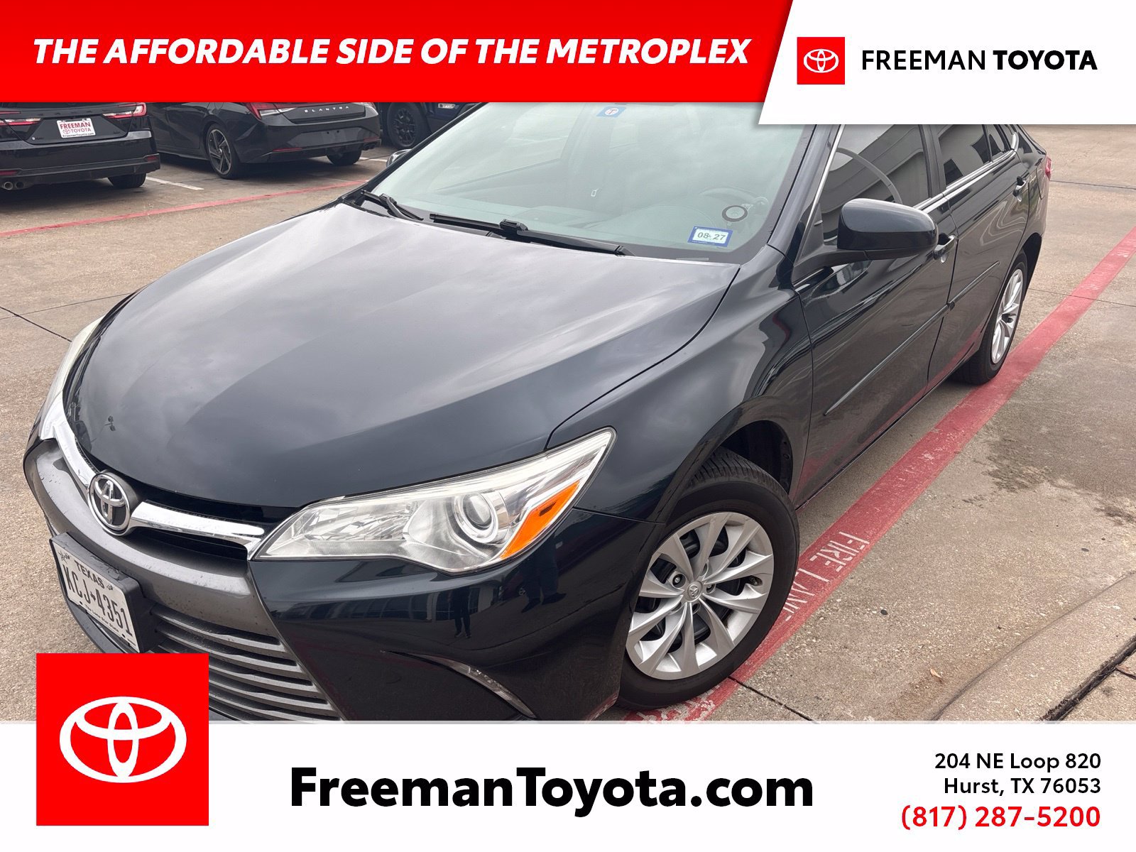 Used 2017 Toyota Camry LE with VIN 4T1BF1FK5HU787081 for sale in Hurst, TX